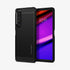 ACS02841 - Sony Xperia 1 III Case Rugged Armor in matte black showing the back